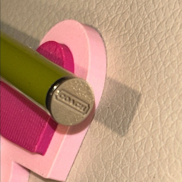 Coach Lime Green Pen with Silver Cap - Picture 3 of 6